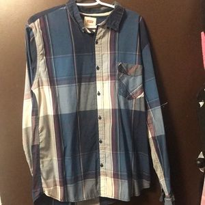 Levi long sleeve plaid shirt